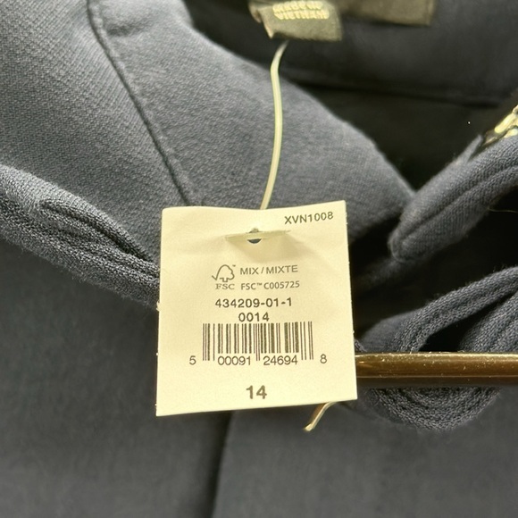 NEW Banana Republic Belted Pencil Skirt Navy Blue Size 14 - Picture 9 of 10